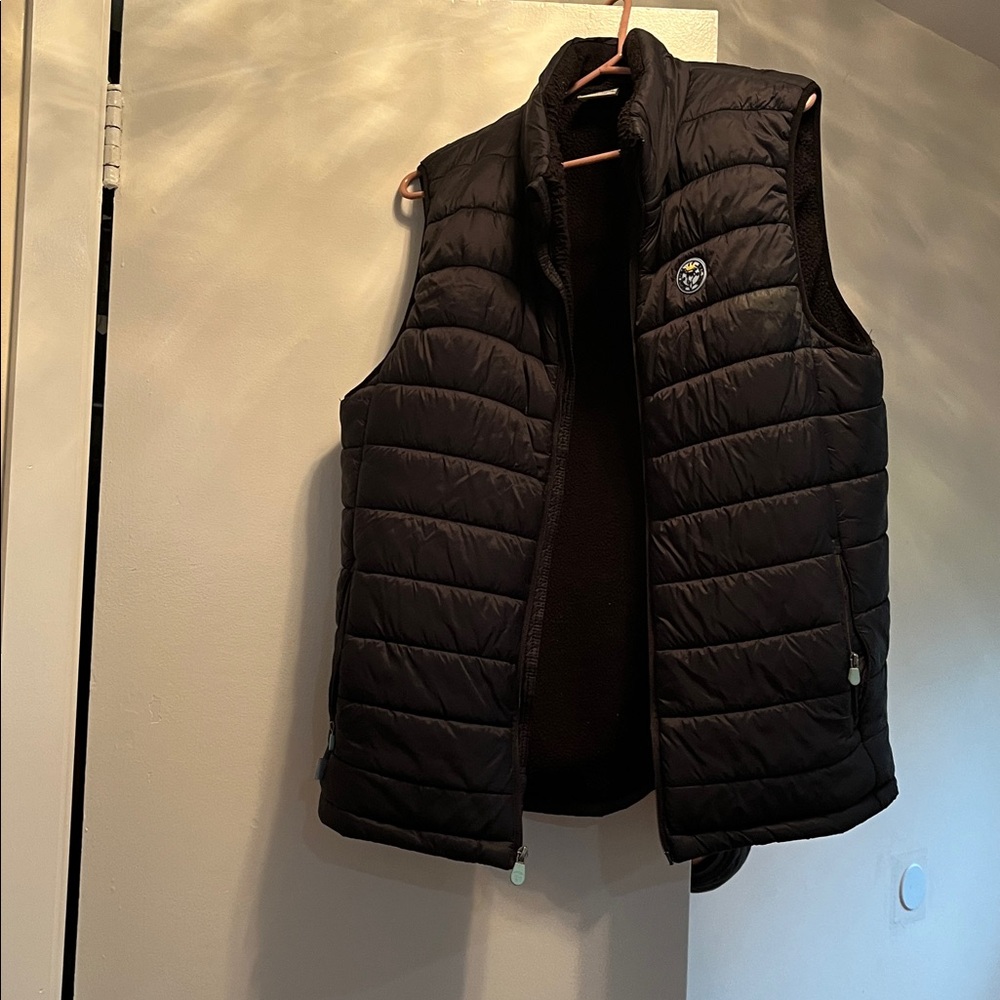 GOAT USA Black Puffer Vest with Logo